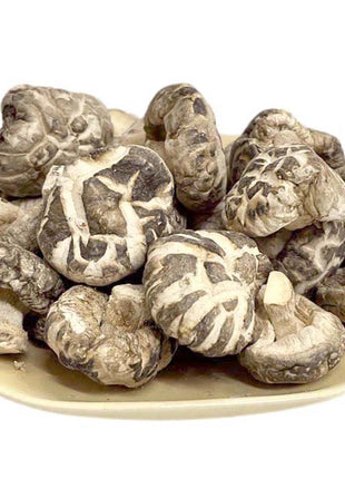 DRIED STEMLESS SHIITAKE MUSHROOM 金常來 去丁花菇仔(2-3 CM)