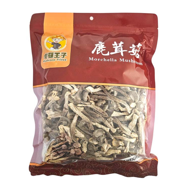 MUSHROOM PRINCE DRIED MORCHELLA MUSHROOM  冬菇王子 鹿茸菇(16 OZ)