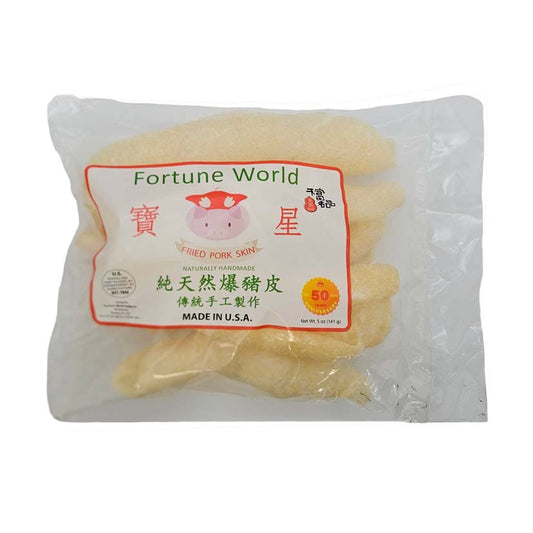 Fortune World Naturally Handmade Fried Pork Skins  寶星 炸豬皮（5oz）