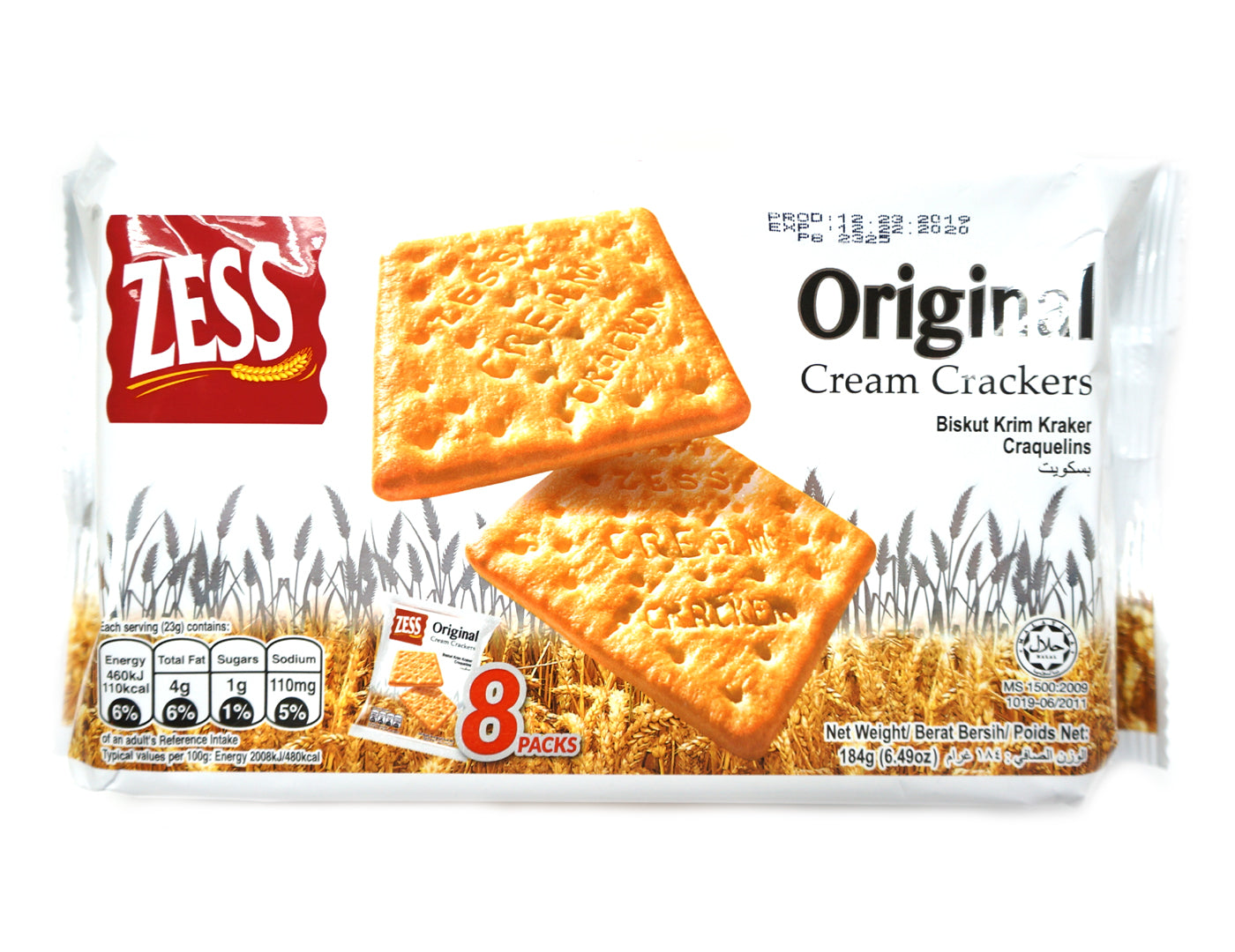 ZESS ORIGINAL CREAM CRACKERS 原味餅乾(184G)