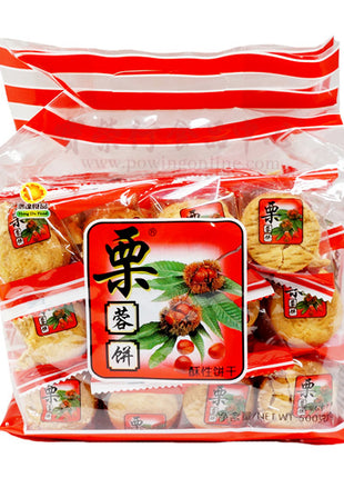 HONG DA WHEAT CHESTNUT BISCUITS 鴻達 栗蓉餅(500G)