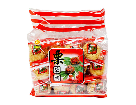 HONG DA WHEAT CHESTNUT BISCUITS 鴻達 栗蓉餅(500G)