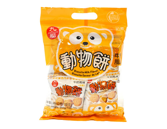 NICE CHOICE ANIMAL BISCUITS (MILK FLAVOR) 九福 動物餅乾-牛奶味(7 OZ)