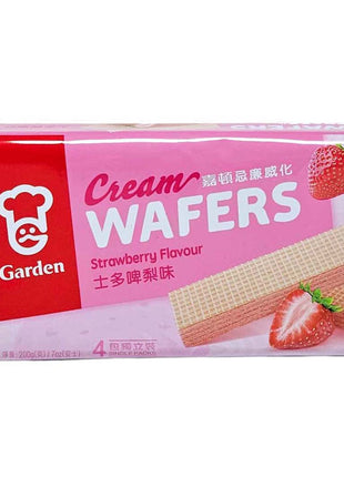 GARDEN STRAWBERRY FLAVORED CREAM WAFER 嘉頓  士多啤梨威化餅(200G)