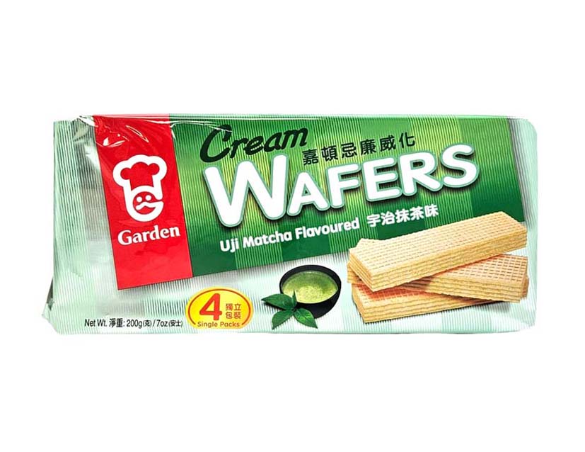 GARDEN UJI MATCHA FLAVORED CREAM WAFER 嘉頓 宇治抹茶威化餅(200G)