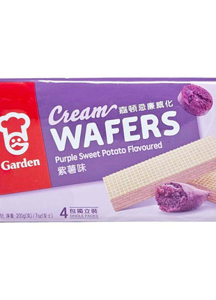 GARDEN PURPLE SWEET POTATO FLAVORED CREAM WAFER 嘉頓 紫薯威化餅(200G)