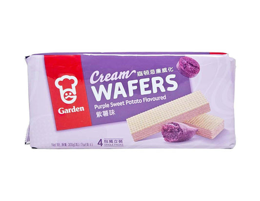 GARDEN PURPLE SWEET POTATO FLAVORED CREAM WAFER 嘉頓 紫薯威化餅(200G)