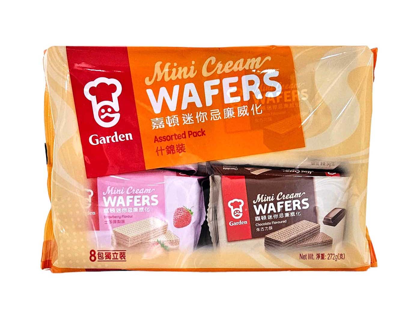 GARDEN ASSORTED MINI CREAM WAFERS 嘉頓 什錦迷你威化餅(8X1.2 OZ)