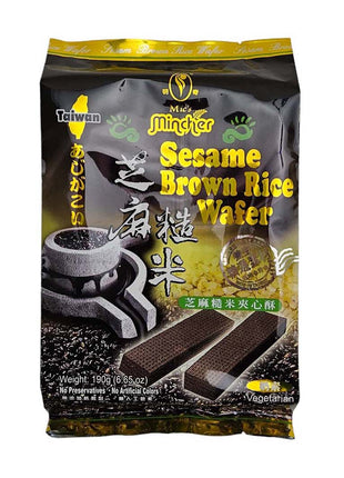 MING QI SESAME BROWN RICE WAFER 明奇 芝麻糙米夾心酥(190 G)