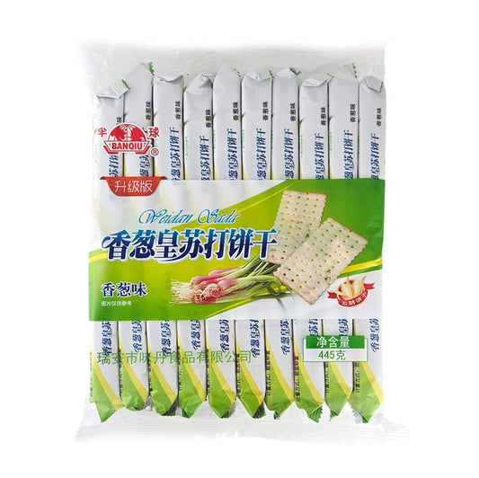 BAN QIU SCALLION FLAVORED BISCUIT 半球 香蔥皇打餅乾(445G)