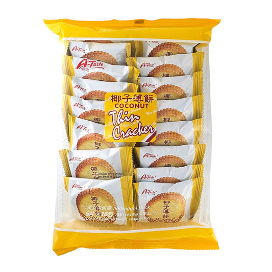 A-TASTE COCONUT THIN CRACKER 椰子薄餅(16'S)