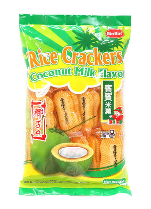 LUCKY RICE CRACKER (COCONUT MILK FLAVOR)可可 賓賓米果*椰子味)*(5.3 OZ)