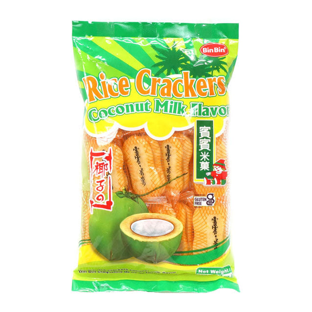 LUCKY RICE CRACKER (COCONUT MILK FLAVOR)可可 賓賓米果*椰子味)*(5.3 OZ)