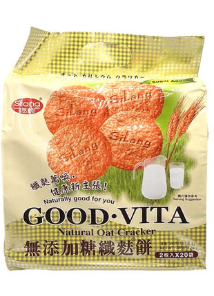SILANG NATURAL OAT CRACKER (NO ADDED SUGAR) 思朗 纖麩餅*無添加糖*（380G）