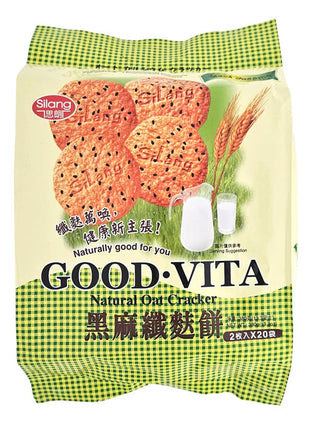SILANG NATURAL OAT CRACKER (BLACK SESAME)思朗 纖麩餅*黑芝麻*（20'S）