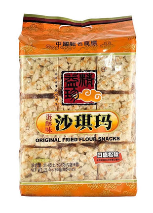 JING YI ZHEN ORIGINAL FRIED FLOUR SNACKS (SA CHI MA)精益珍 蛋酥味沙琪瑪(608 G)