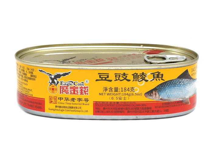 EAGLE COIN FRIED DACE WITH SALTED BLACK BEANS IN OIL鷹金錢 豆豉鯪魚(184G)