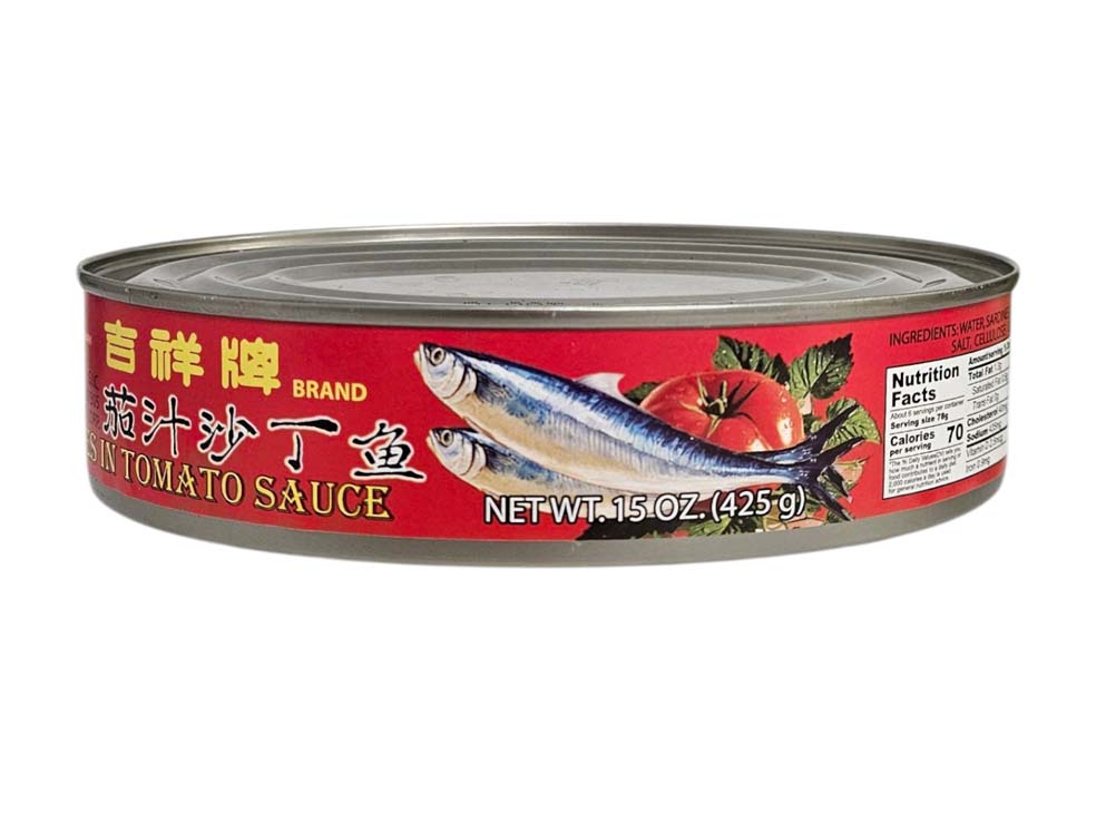 O.MASCOT  SARDINES W/TOMATO SAUCE 吉祥 茄汁沙丁魚(15 OZ)