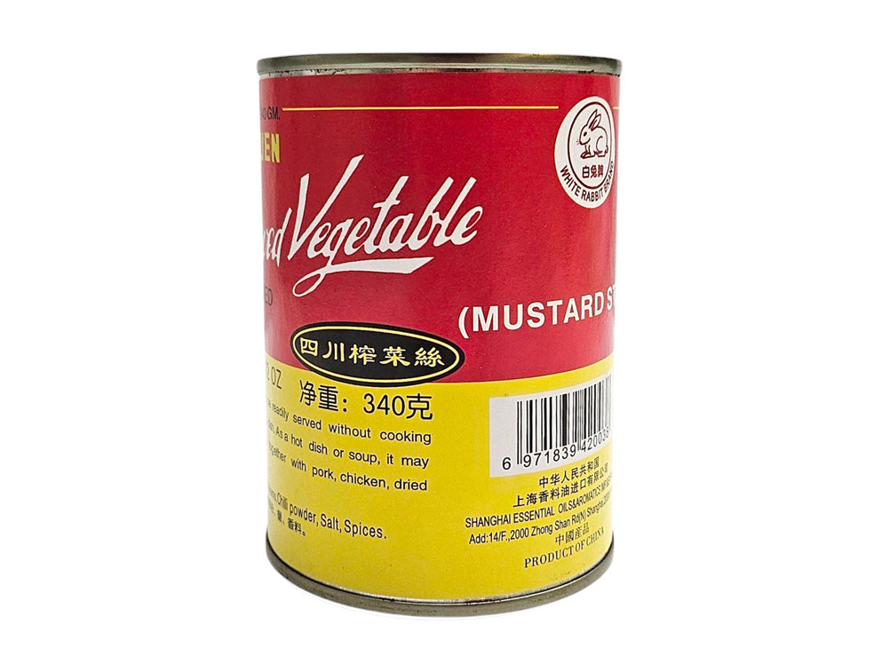 LUCKY RABBIT PRESERVED VEGETABLE 白兔 四川榨菜絲（12 OZ）