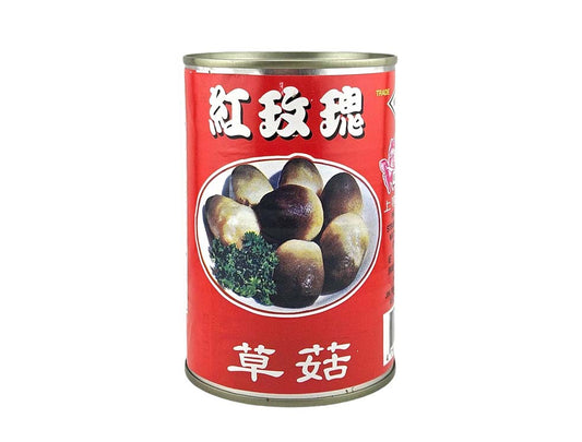 RED ROSE  STRAW MUSHROOMS 紅玫瑰 帶皮草菇(15 OZ)