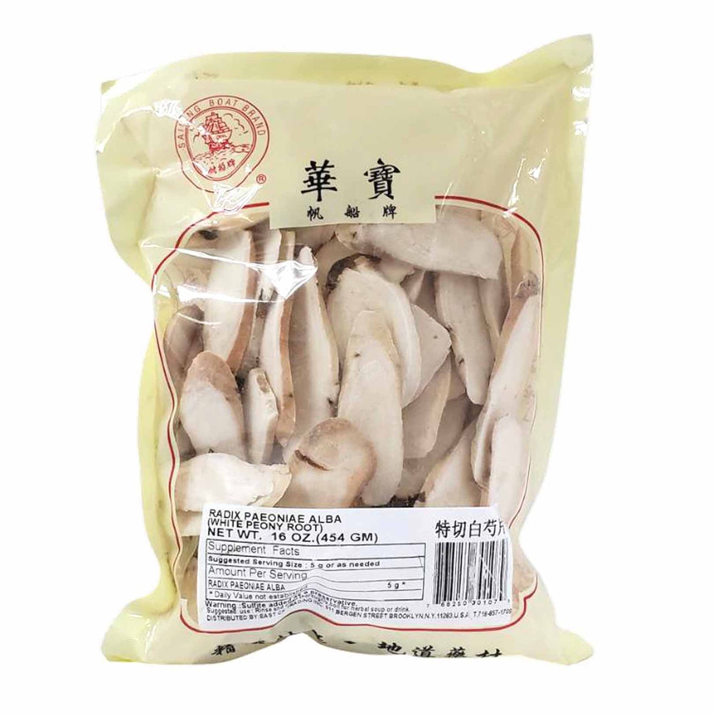 PAEONIA LACTIFLORA(BAI SHAO)白芍片(16 OZ)