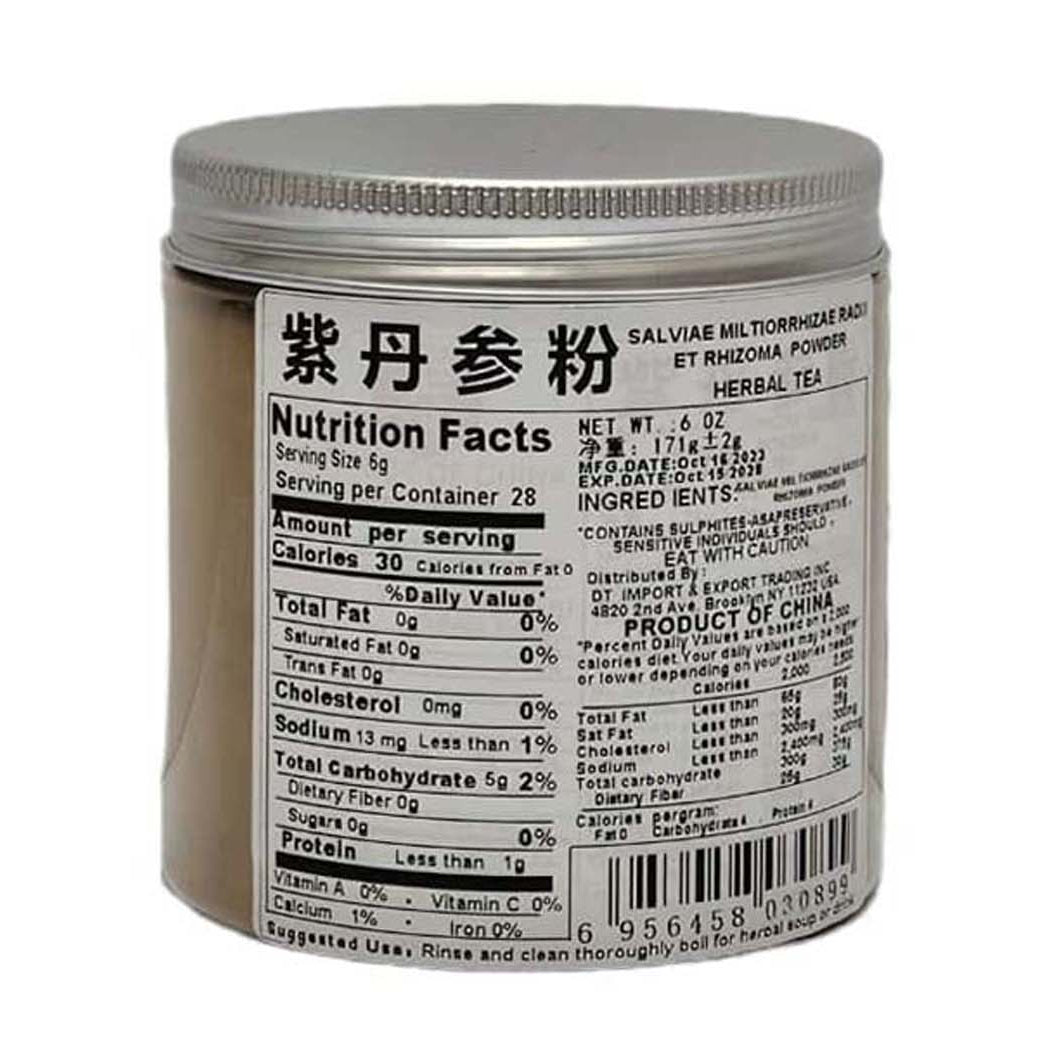 RADIX SALVIAE MILTIORRHIZAE POWDER 紫丹參粉（丹蔘粉）(6 OZ)