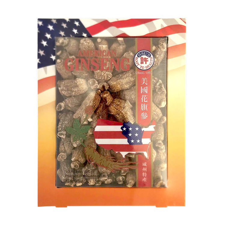 HSU'S MEDIUM SHORT GINSENG 許氏 花旗參圓短中#112-8(8 OZ)