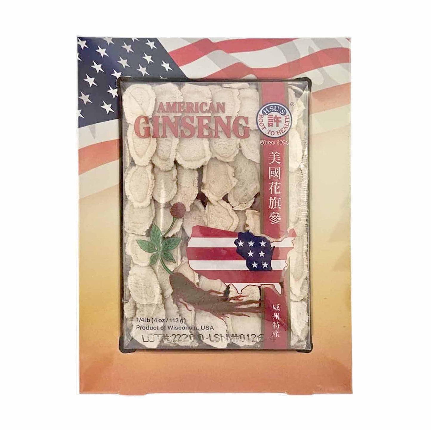 HSU'S GINSENG SLICES 許氏 花旗參切片#126-4(4 OZ)