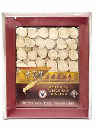 PRINCE OF PEACE AMERICAN WISCONSIN GINSENG SLICES 太子 花旗參切片SL(4 OZ)