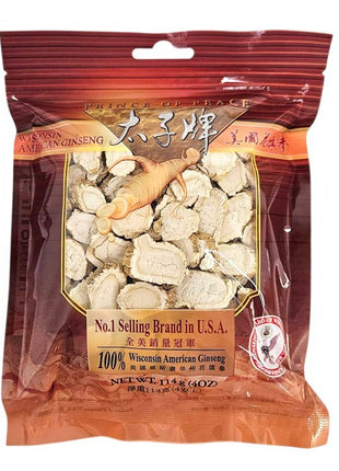 PRINCE OF PEACE WISCONSIN AMERICAN GINDENG 太子 花旗參切片(4 OZ)