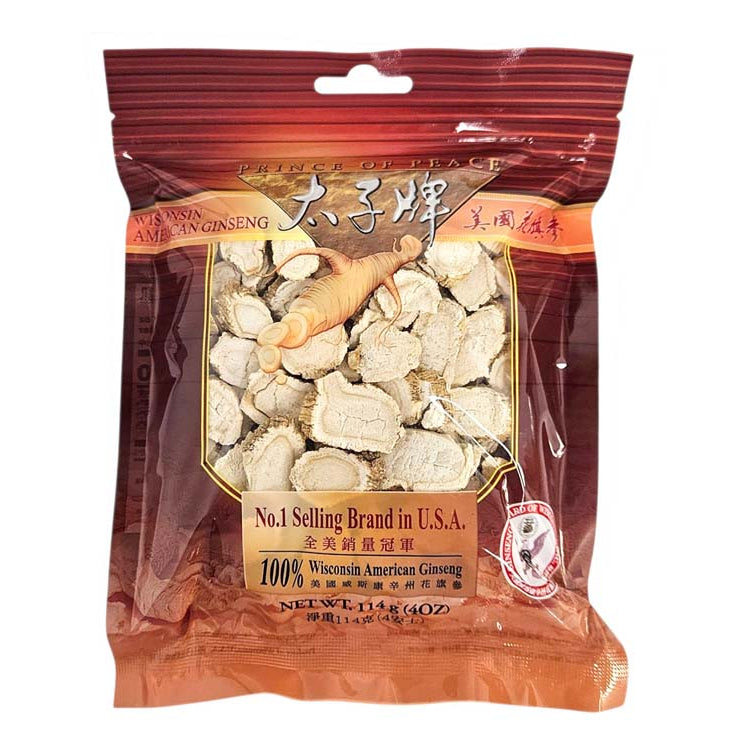 PRINCE OF PEACE WISCONSIN AMERICAN GINDENG 太子 花旗參切片(4 OZ)