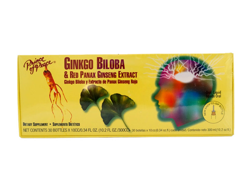 PRINCE OF PEACE  GINKGO BILOBA & RED PANAX GINSENG EXTRACT 太子 銀杏人參精(30x10cc)