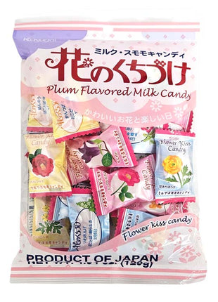 KASUGAI PLUM FLAVORED MILK CANDY (FLOWER KISS CANDY) 春日井 花糖*酸桃糖（5.1 OZ）