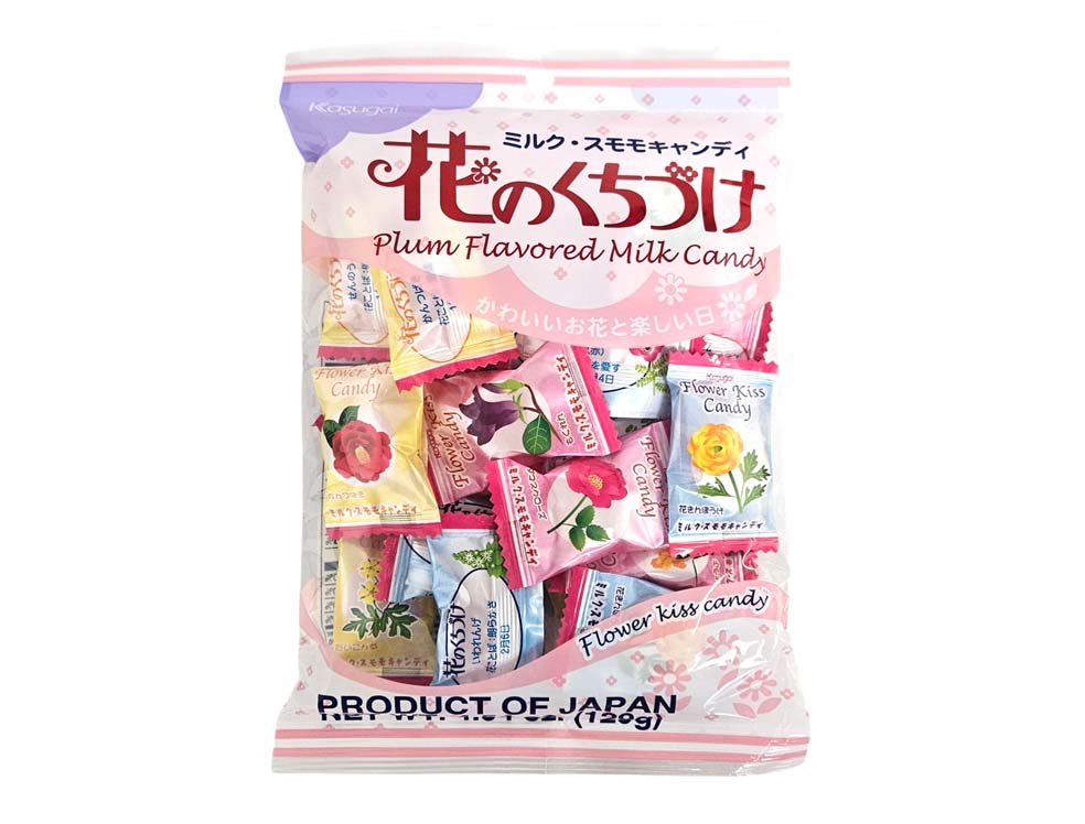 KASUGAI PLUM FLAVORED MILK CANDY (FLOWER KISS CANDY) 春日井 花糖*酸桃糖（5.1 OZ）