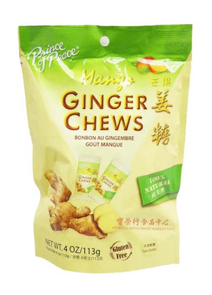 PRINCE OF PEACE GINGER MANGO CHEWS 太子 芒果薑糖（4 OZ）