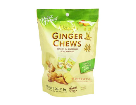 PRINCE OF PEACE GINGER MANGO CHEWS 太子 芒果薑糖（4 OZ）