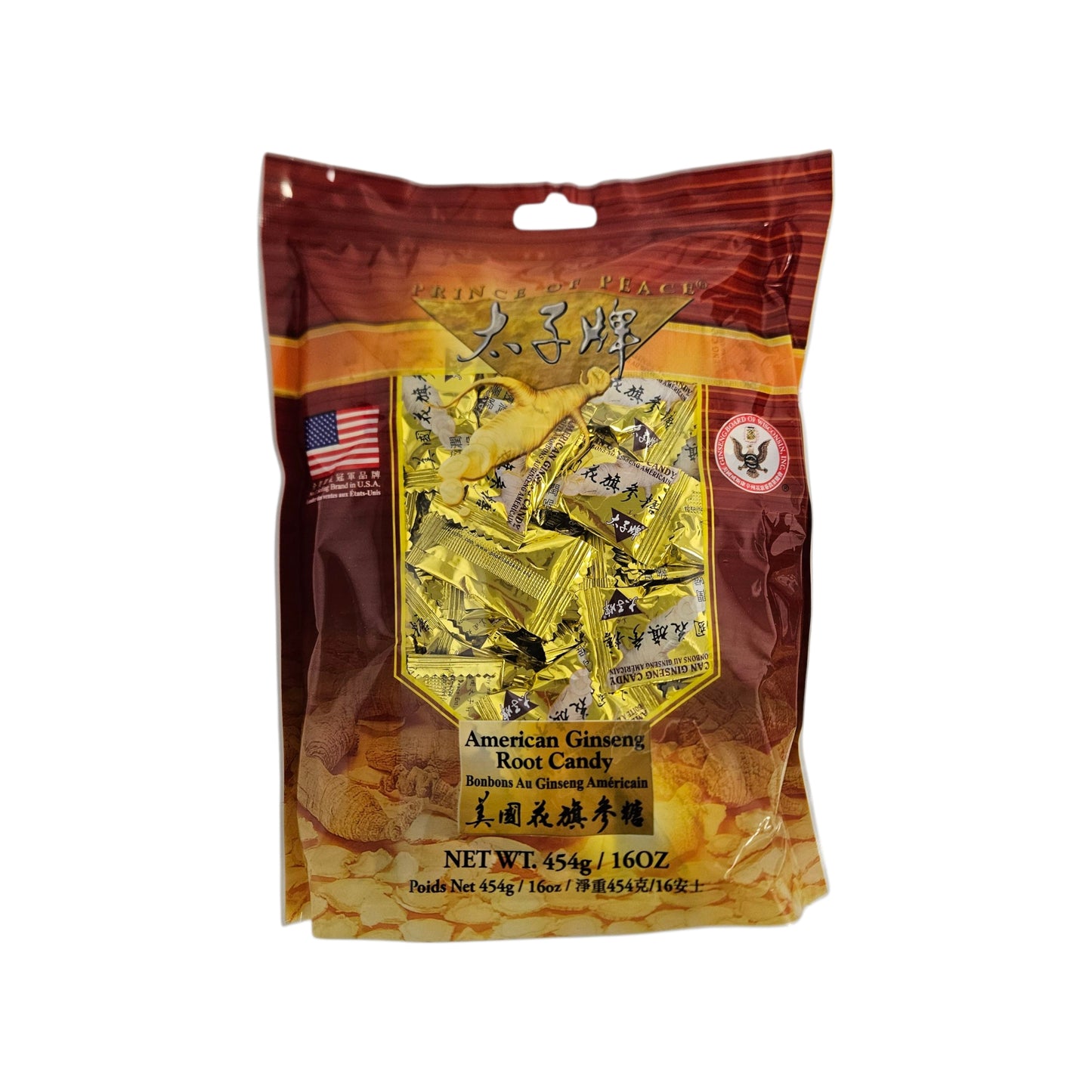 PRINCE AMERICAN GINSENG CANDY 太子 花旗參糖(16 OZ)