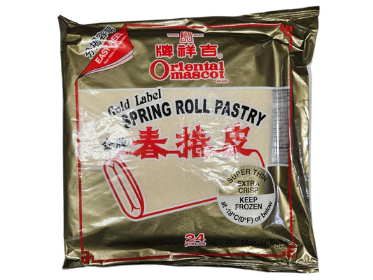 O.MASCOT SPRING ROLL PASTRY GOLD LABEL 吉祥 金牌方春卷皮(14 OZ)