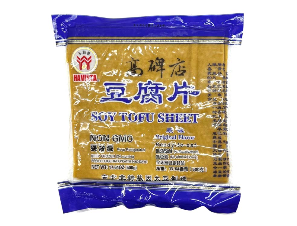 HAVISTA FRESH BEAN CURD SHEE 五谷豐 高碑店原味豆腐片（500 G）