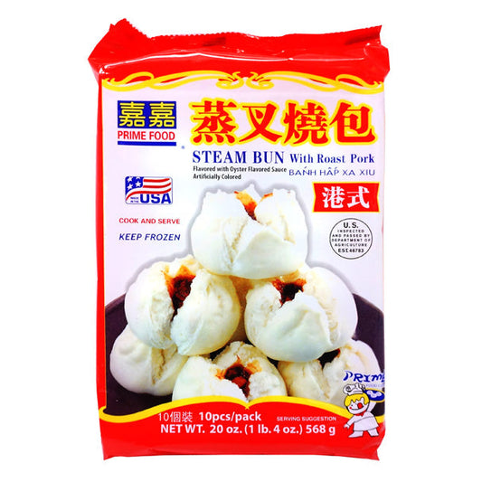 PRIME FOOD STEAMED BUNS WITH ROAST PORK 嘉嘉 蒸叉燒包*港式*(10 PCS)