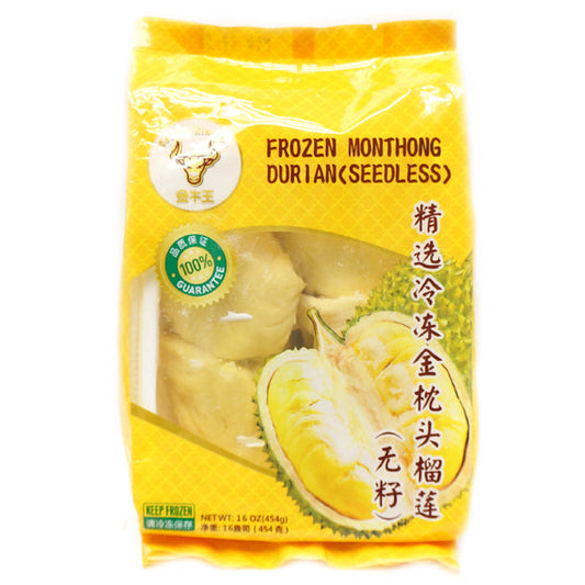 GOLDEN KING OX FROZ.DURIAN/SEEDLESS 金牛王 急凍無核榴槤*金枕頭*(16 OZ)