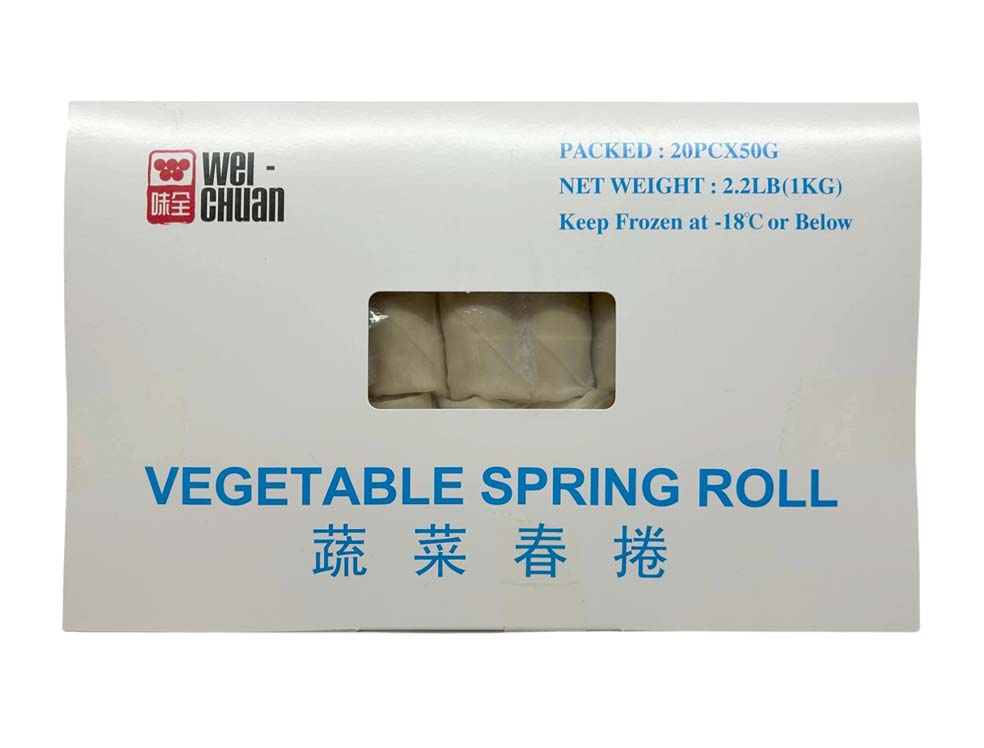 WEI-CHUAN VEGETARIAN SPRING ROLL 味全 素菜春卷(20'Sx1.7OZ)