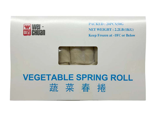 WEI-CHUAN VEGETARIAN SPRING ROLL 味全 素菜春卷(20'Sx1.7OZ)
