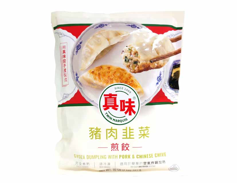 TWIN MARQUIS JIAOZI DUMPLING W/PORK & CHIVE 真味 豬肉韭菜水餃(16 OZ)