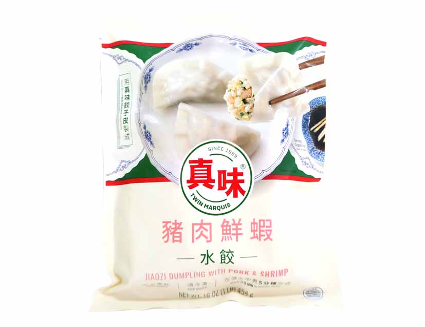 TWIN MARQUIS DUMPLING WITH PORK & SHRIMP 真味 鮮蝦豬肉水餃（16 OZ）