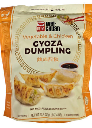 WEI CHUAN VEG.& CHICKEN DUMPLINGS(PRE-S) 味全 雞肉煎餃*熟*(23.4 OZ)