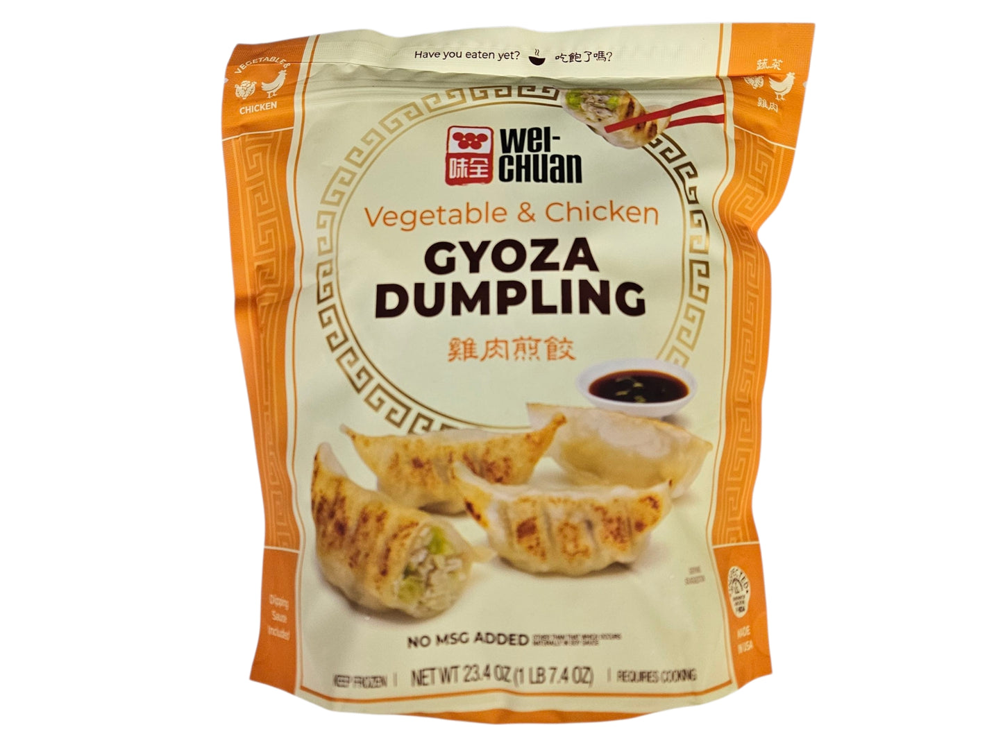 WEI CHUAN VEG.& CHICKEN DUMPLINGS(PRE-S) 味全 雞肉煎餃*熟*(23.4 OZ)