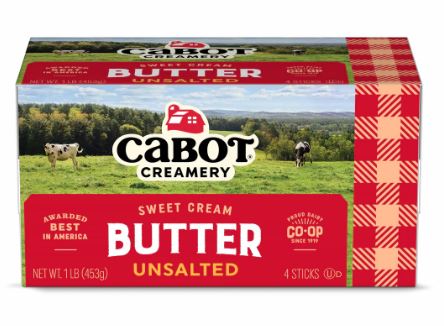 CABOT NATURAL CREAMERY BUTTER UNSALTED 牛油 *冇鹽*(1 LB)