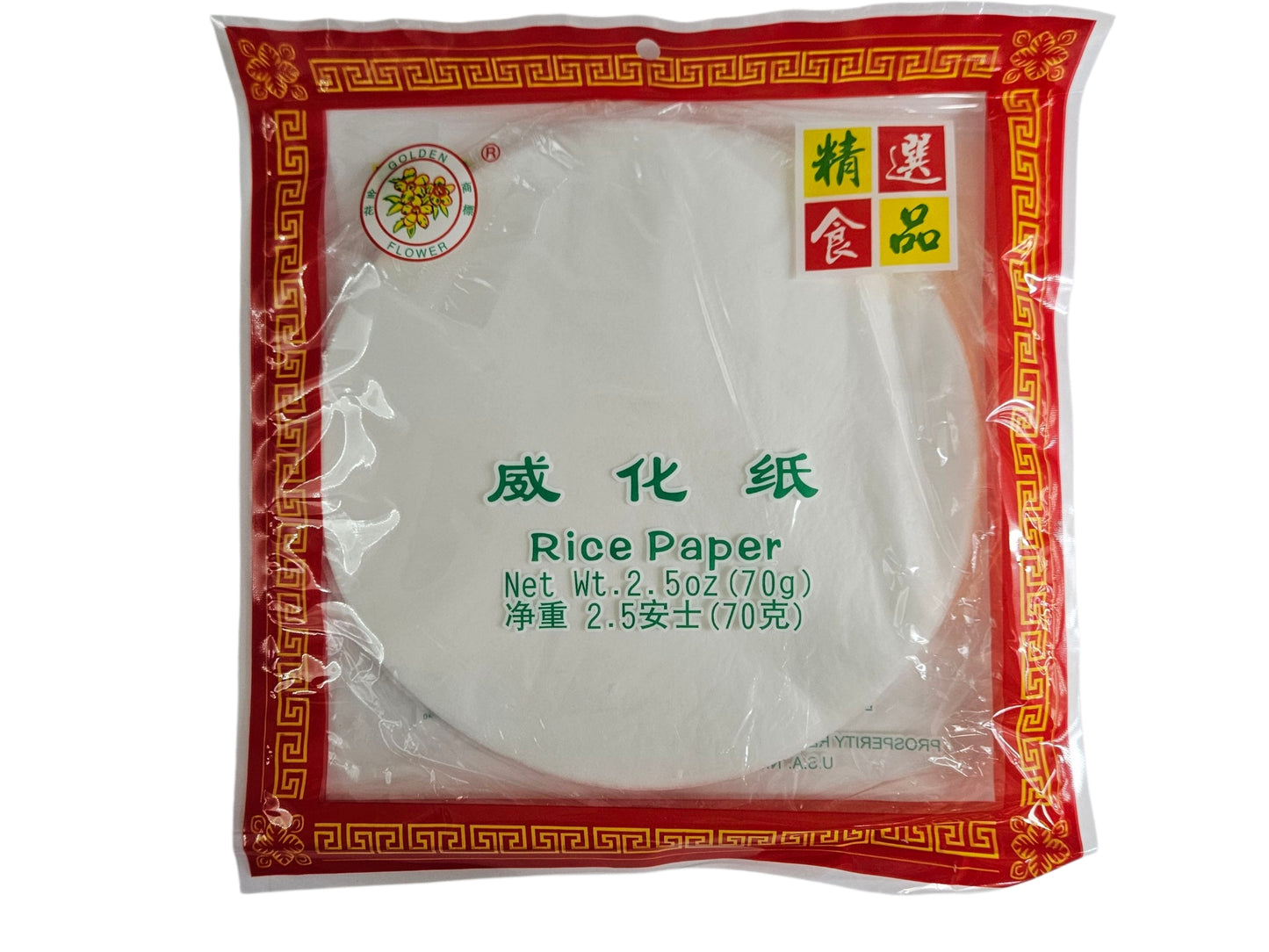 G. FLOWER RICE WRAPPER 金花 威化紙(2.5 OZ)
