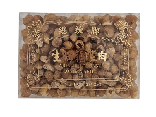 DRIED LONGAN MEAT 總統 生曬靚元肉（10 OZ)